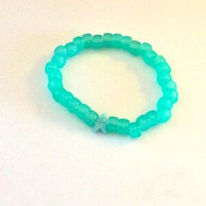 Turquoise Beaded Bracelet with Star Charm